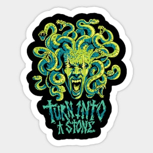 Medusa Head Turn Into Stone Sticker